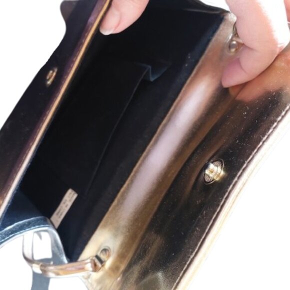 Little / Small Gold Evening Purse Shoulder Bag - Picture 4 of 4